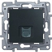 Розетка компьютерная без рамки Legrand Etika 1-м. RJ45 5e антрацит картинка